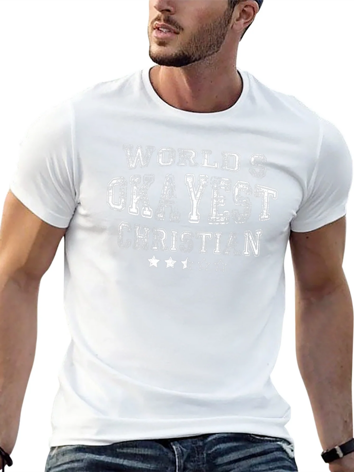 Worlds Okayest Christian Black Graphic Tee