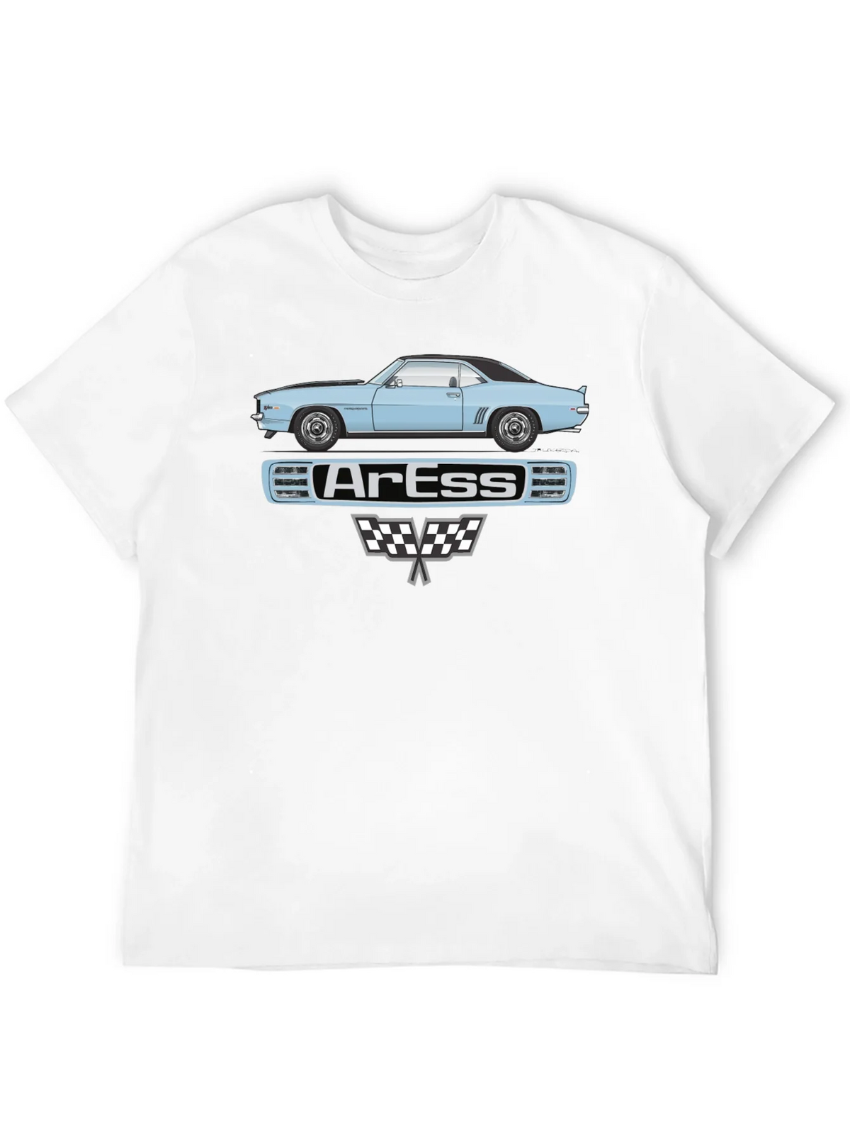 Classic Car Graphic Tee - ArEss Design Black T-Shirt