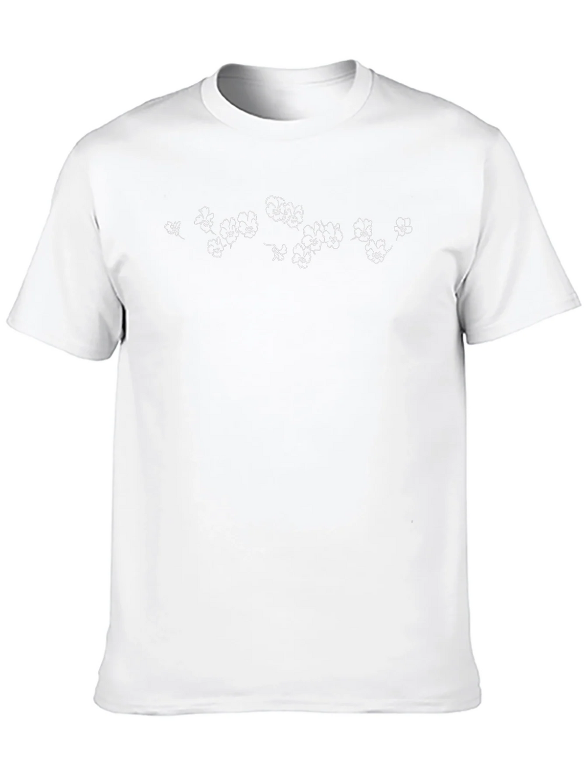 Black Floral Print T-Shirt - Casual Wear