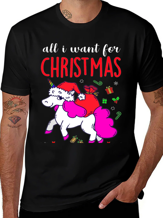 Unicorn Christmas T-Shirt - All I Want For Christmas