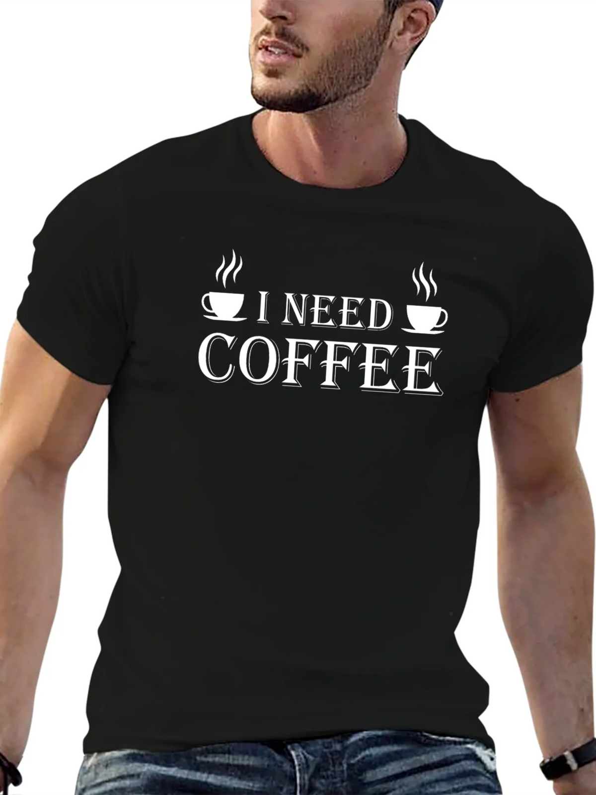 I Need Coffee Graphic T-Shirt -  Coffee Lover Tee