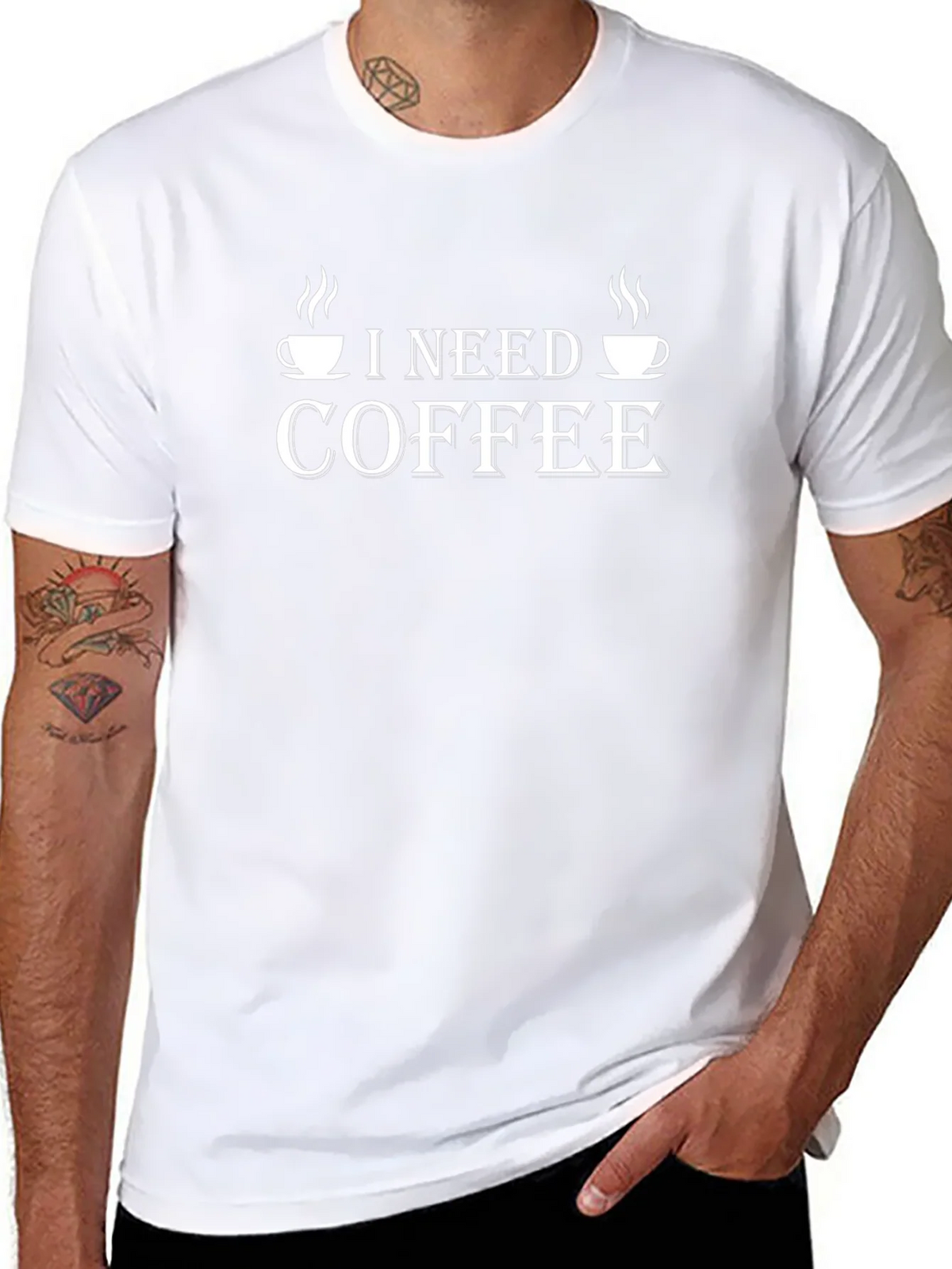 I Need Coffee Graphic T-Shirt -  Coffee Lover Tee