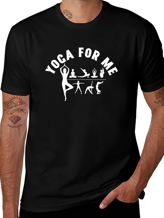 Yoga For Me Graphic Tee - Black Cotton Shirt