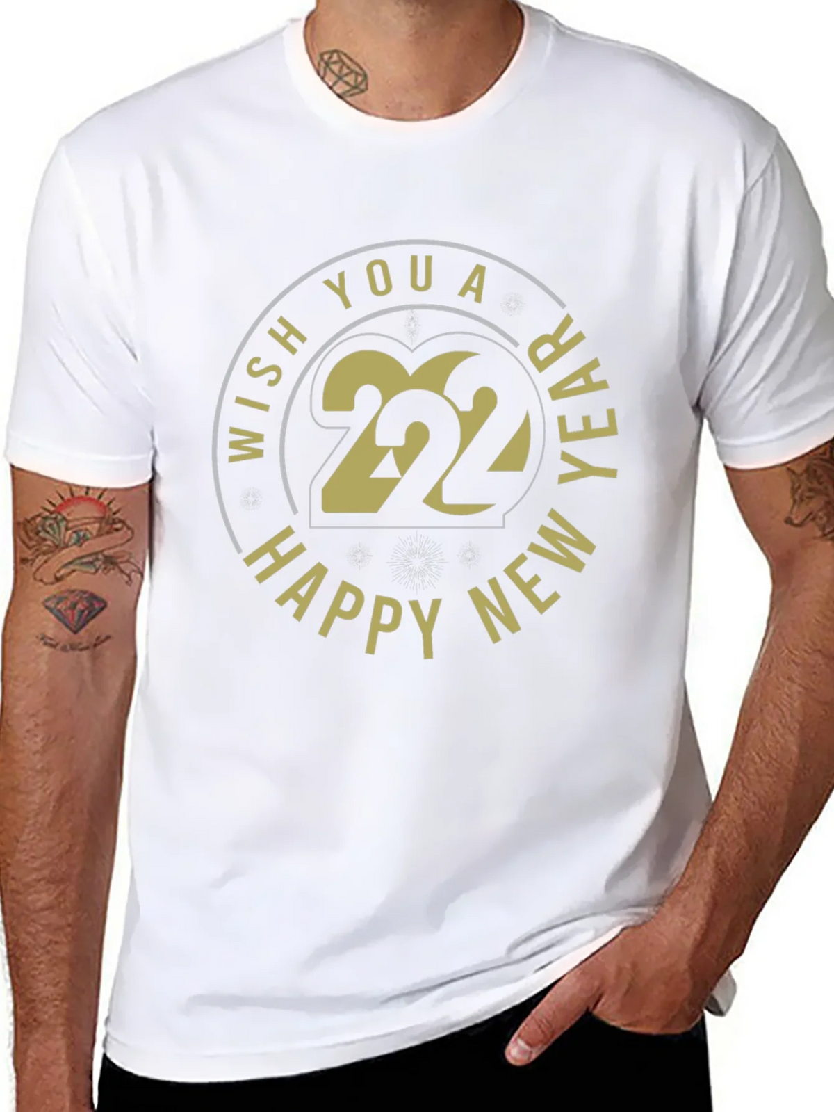 Happy New Year 2022 Black T-Shirt