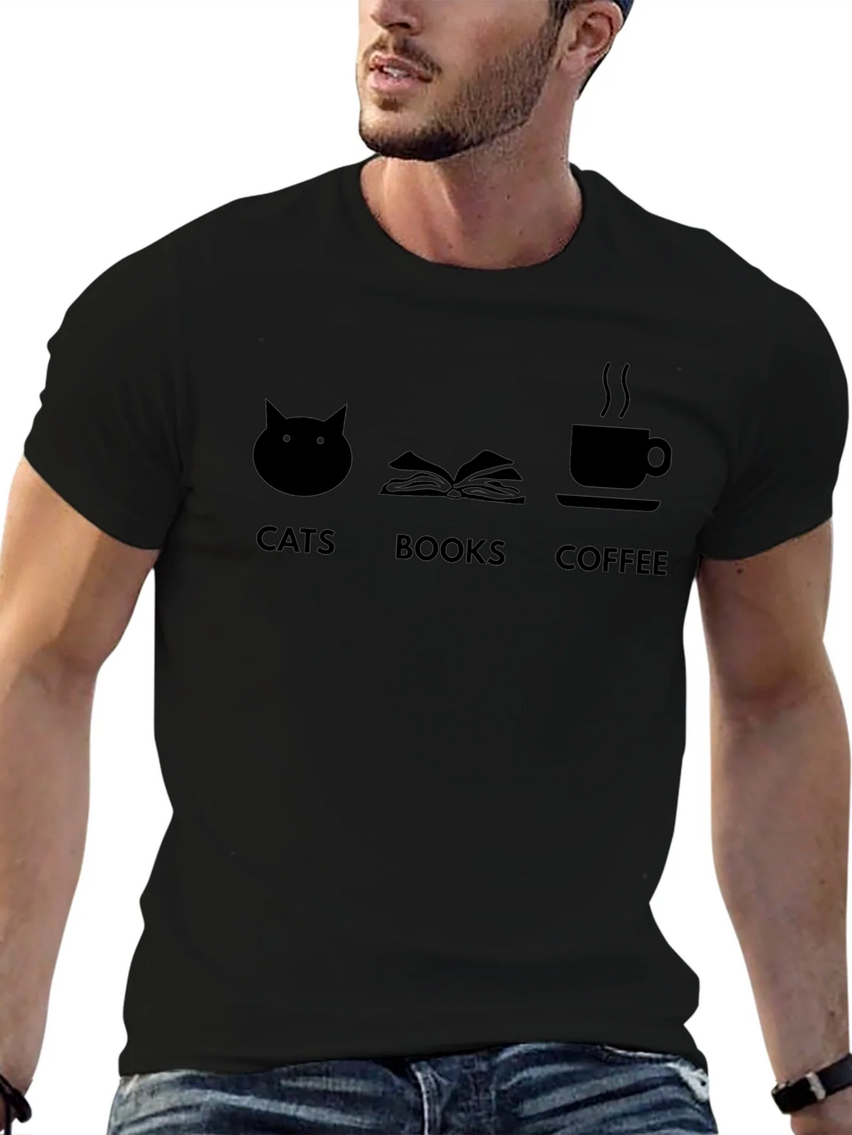 Cats Books Coffee T-Shirt