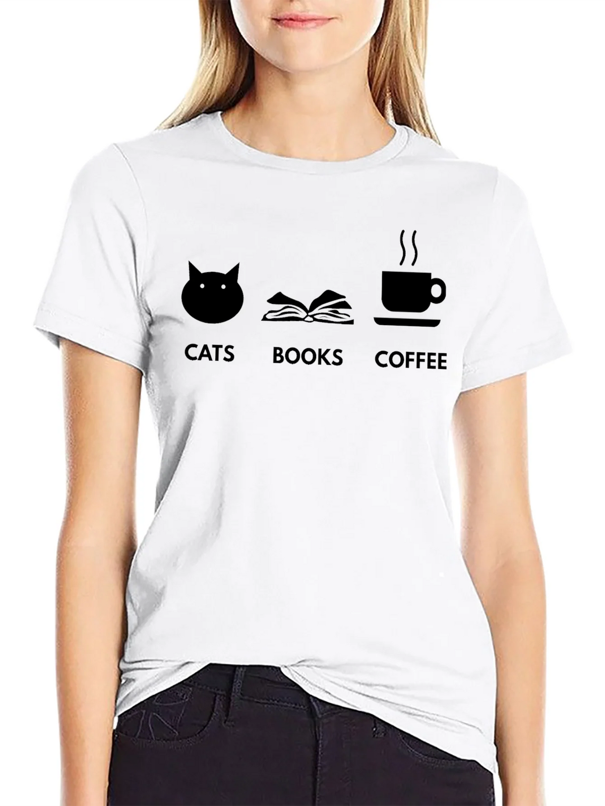 Cats Books Coffee T-Shirt