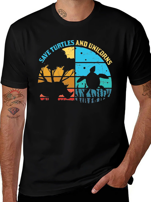 Save Turtles & Unicorns Graphic T-Shirt