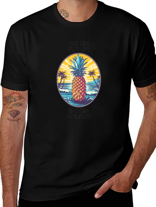 Beach Please Im On Holiday Pineapple T-Shirt