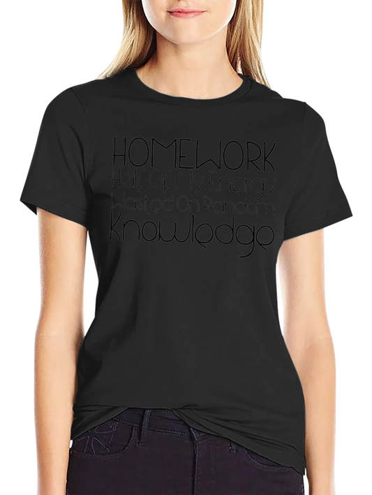 Homework Energy Random Knowledge Mens Black Tee