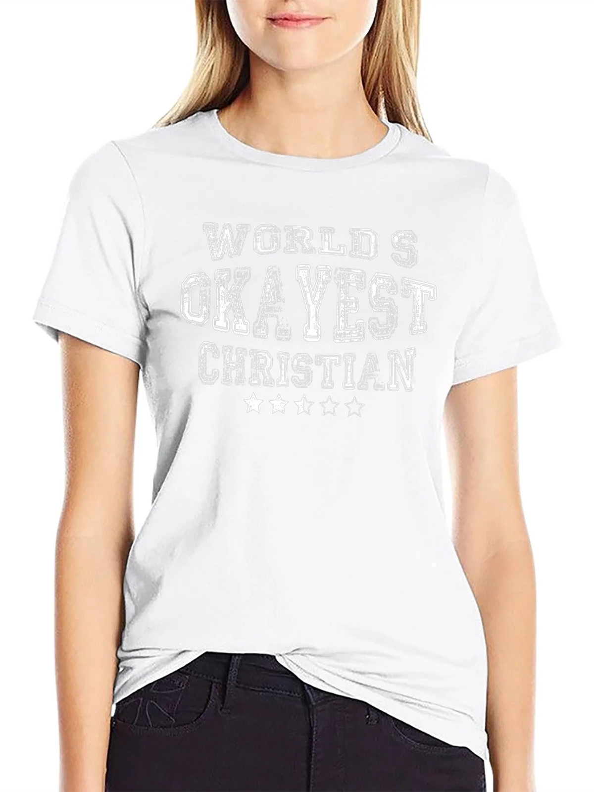 Worlds Okayest Christian Black Graphic Tee