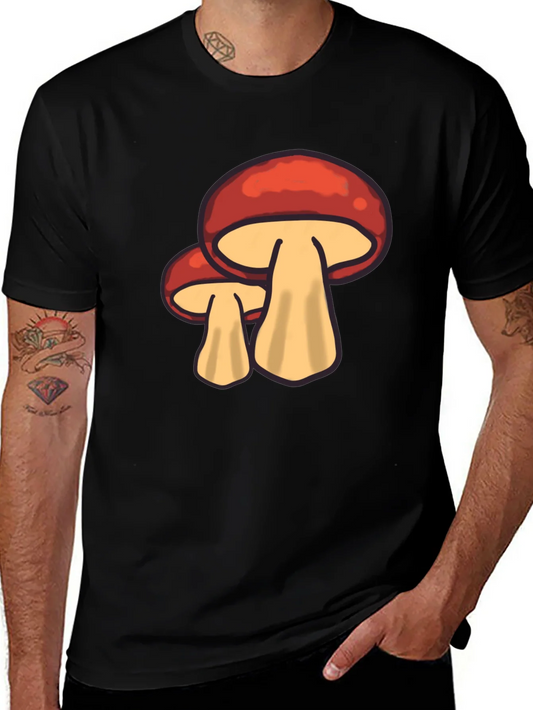 Mushroom Graphic T-Shirt - Fun Casual Tee