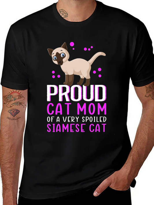 Proud Cat Mom Siamese Cat T-Shirt