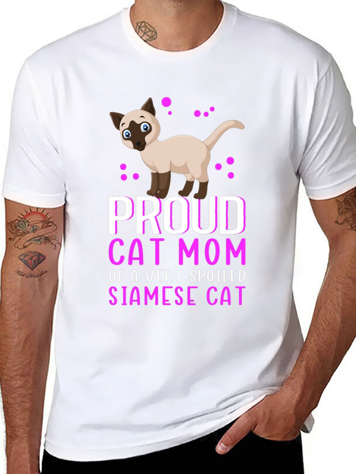 Proud Cat Mom Siamese Cat T-Shirt
