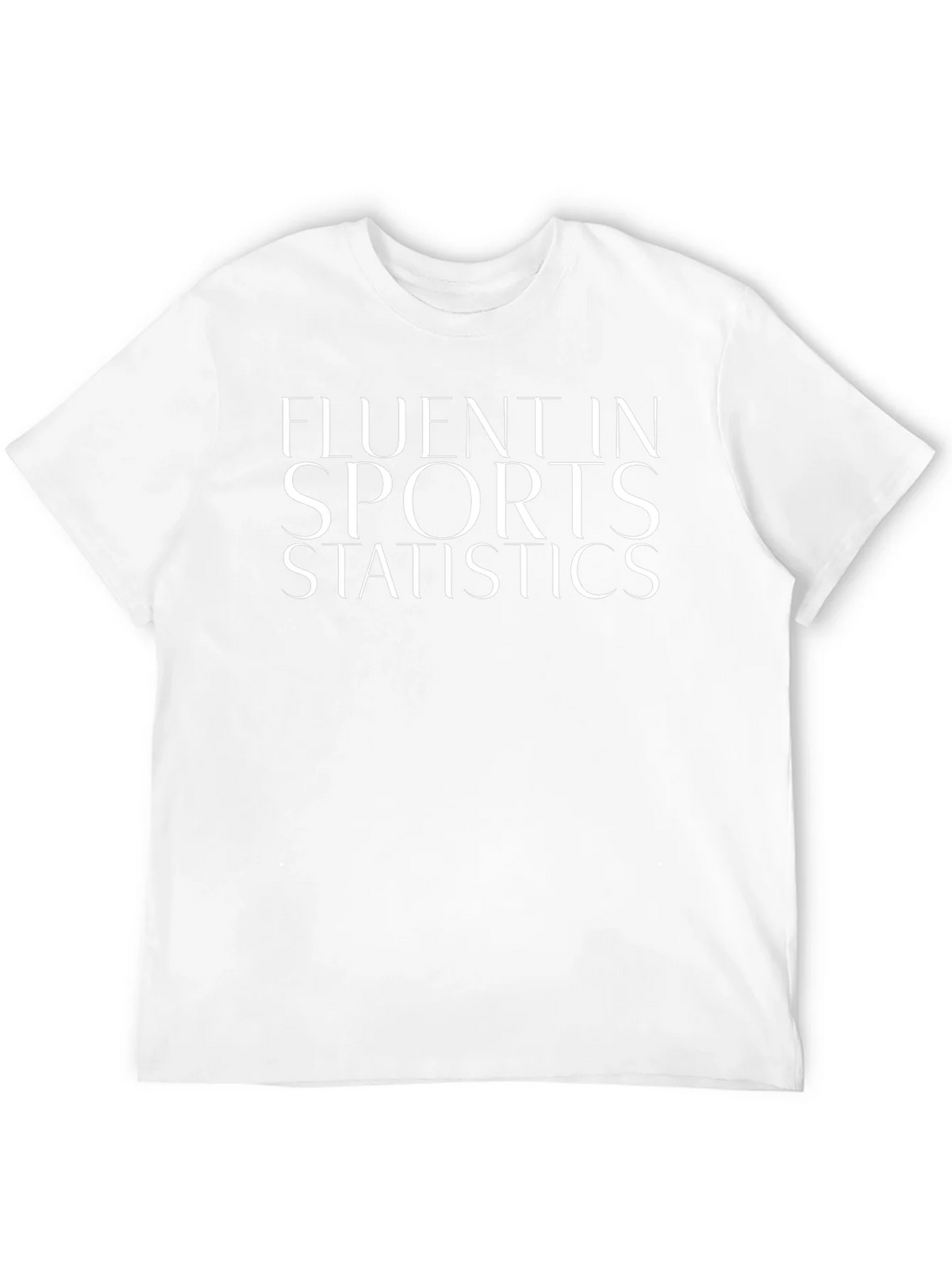 Fluent in Sports Statistics Black T-Shirt