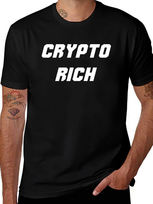 Crypto Rich Black Graphic Tee