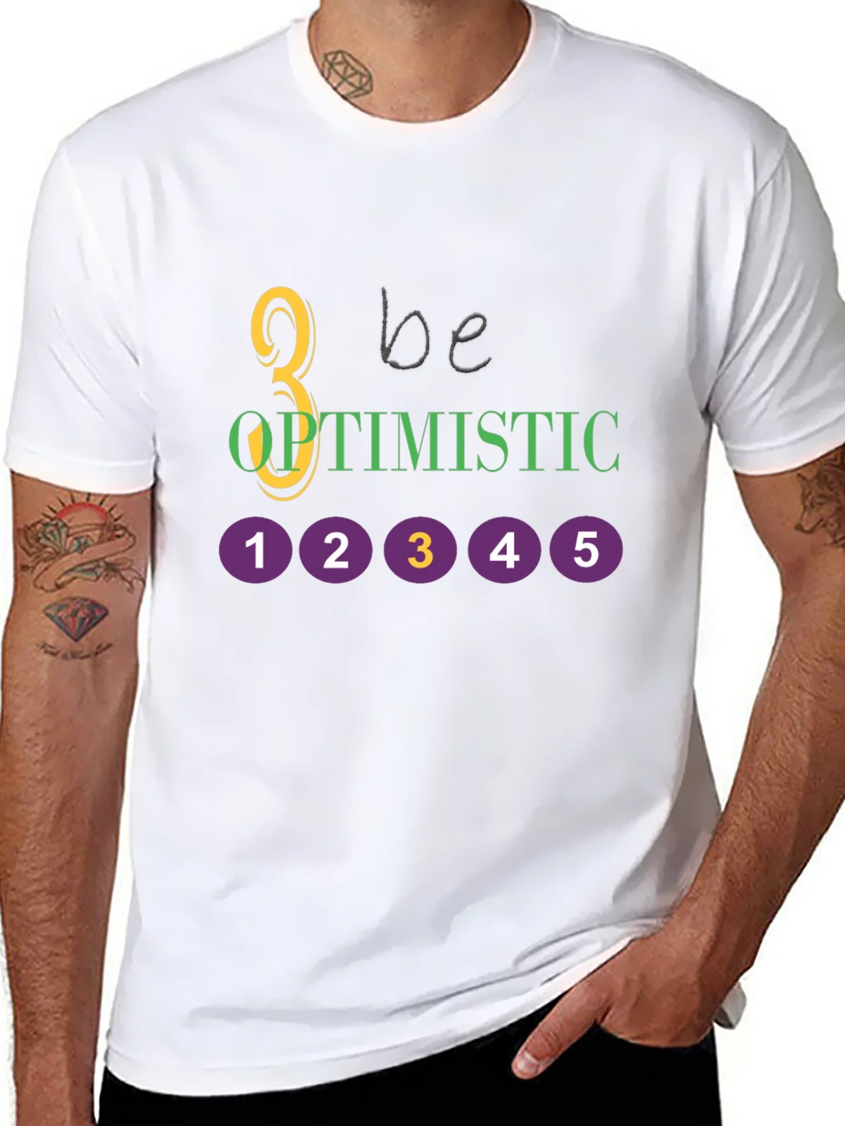 Be Optimistic Graphic Tee - Black