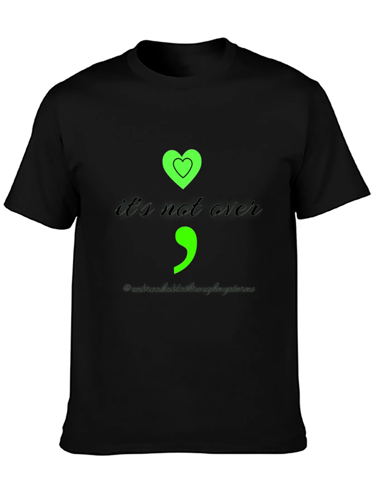 Semicolon Heart Graphic Tee - Mental Health Awareness