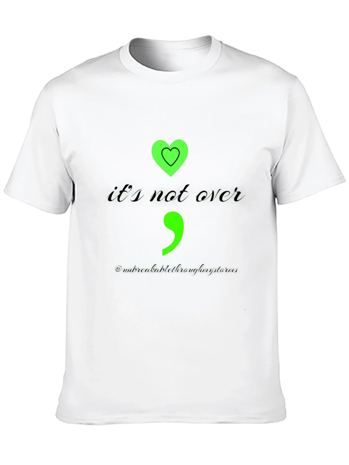 Semicolon Heart Graphic Tee - Mental Health Awareness