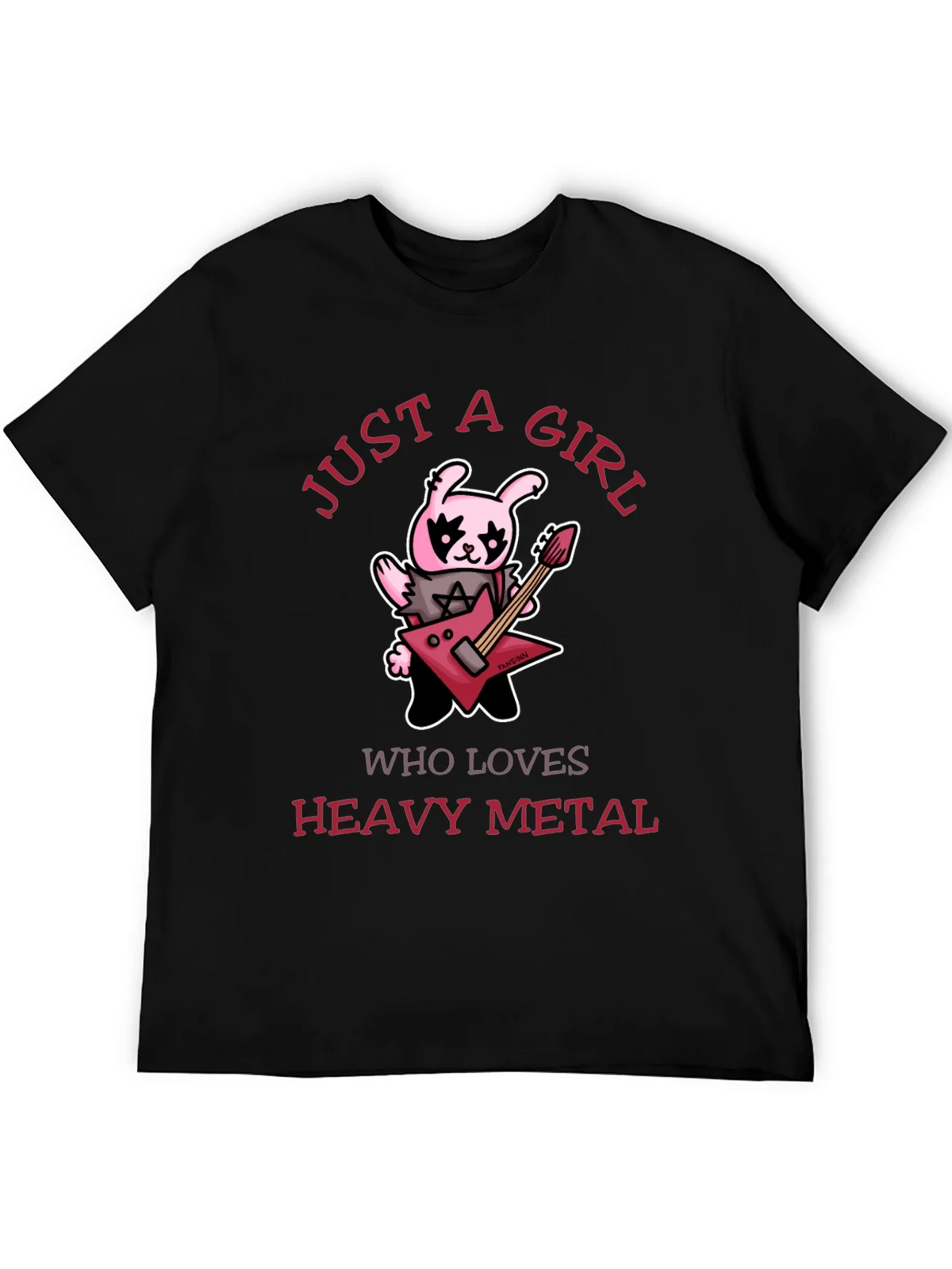 Just A Girl Who Loves Heavy Metal Graphic T-Shirt