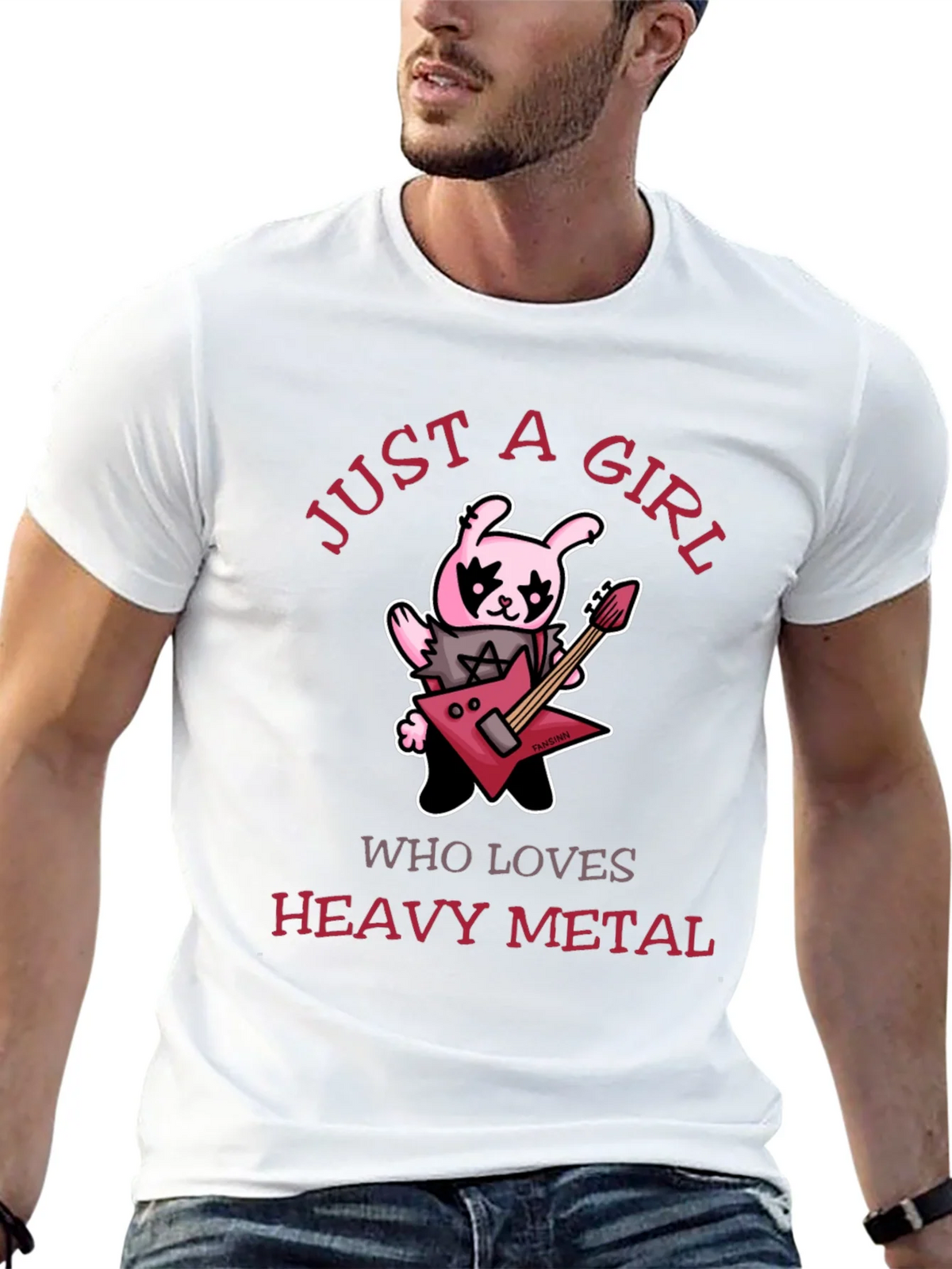 Just A Girl Who Loves Heavy Metal Graphic T-Shirt