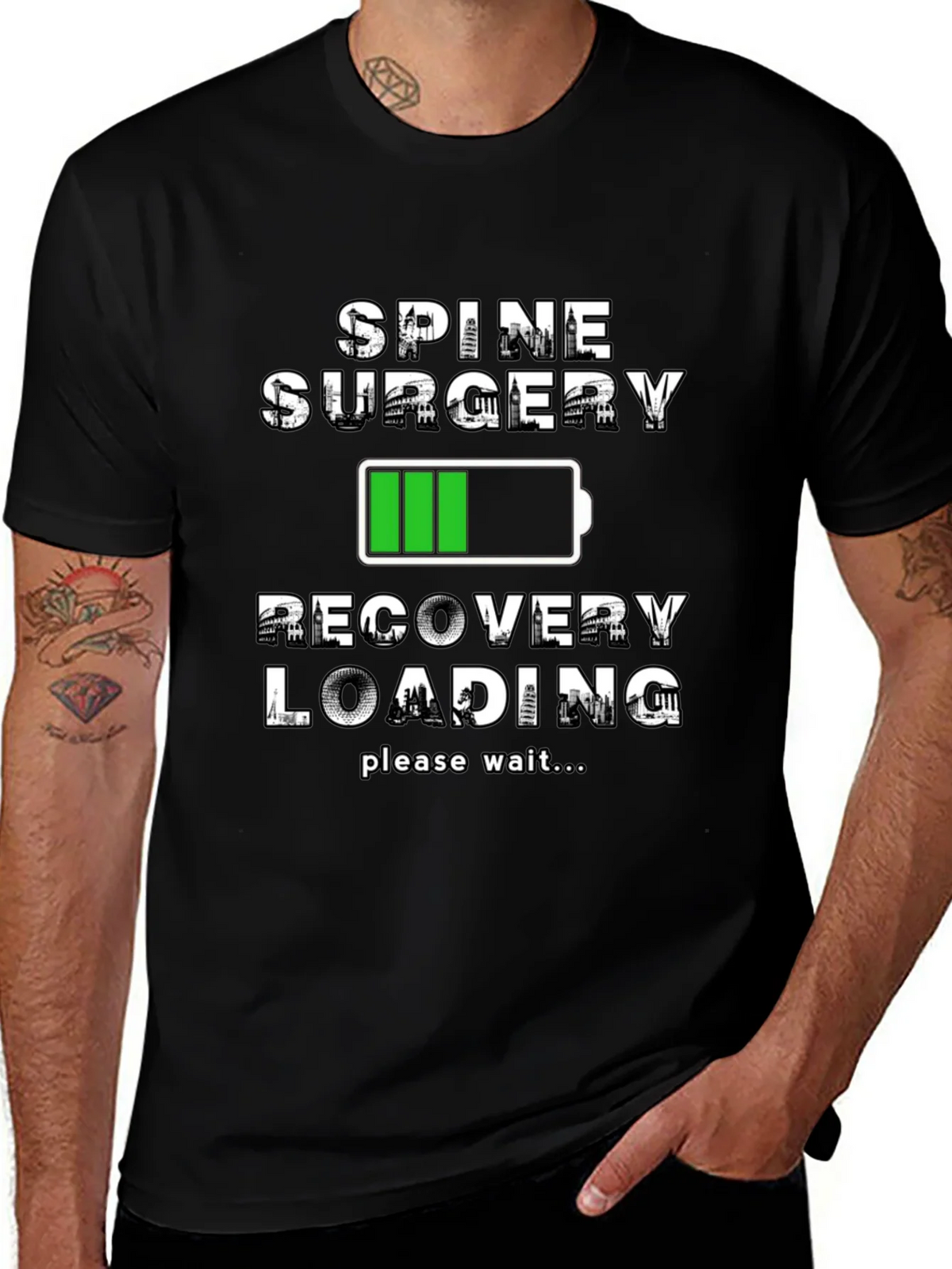Spine Surgery Recovery Loading T-Shirt