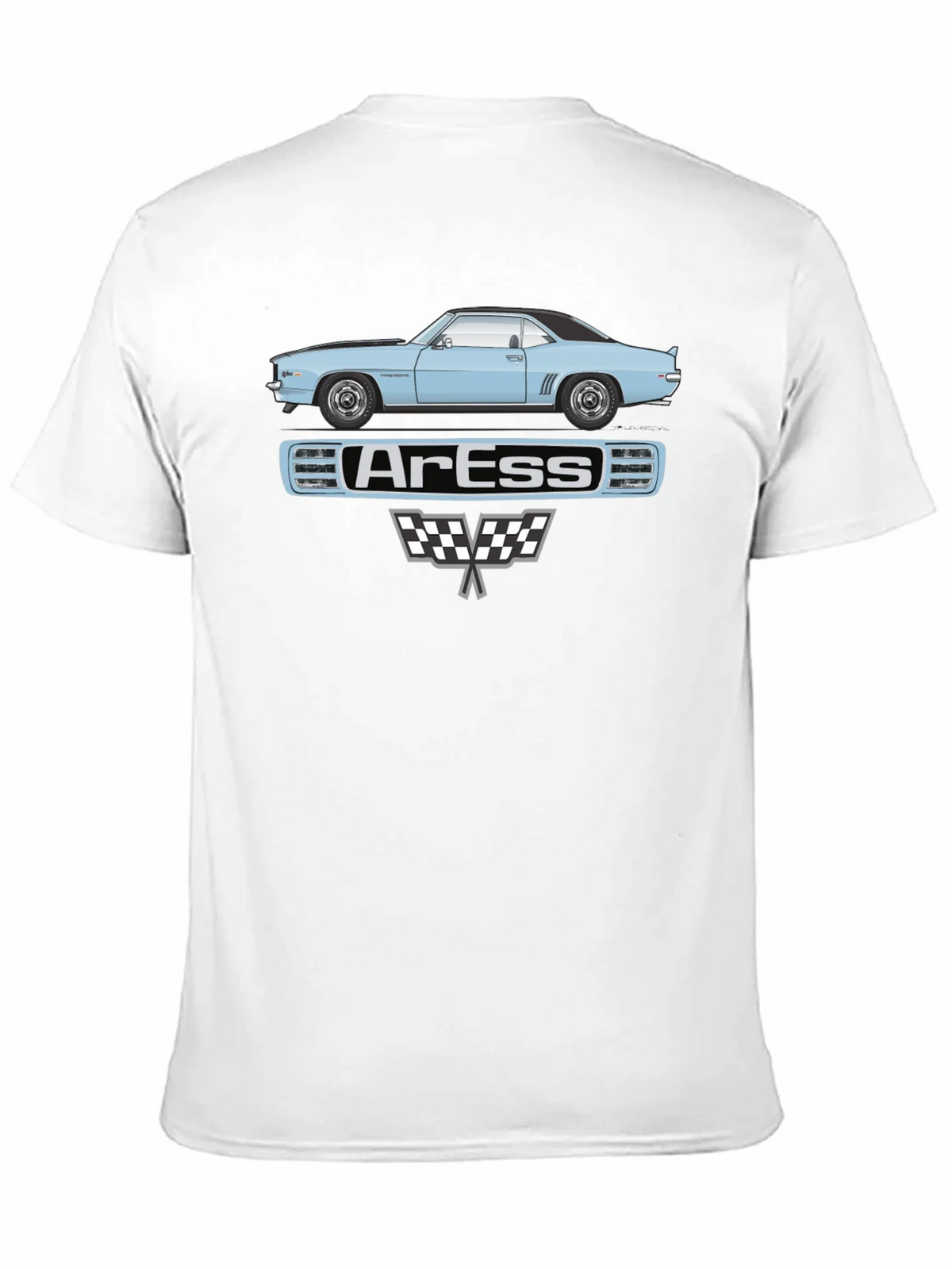 Classic Car Graphic Tee - ArEss Design Black T-Shirt