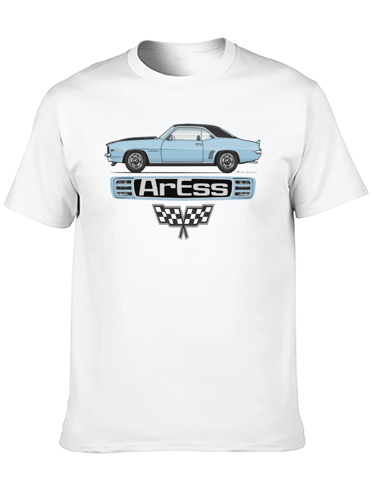 Classic Car Graphic Tee - ArEss Design Black T-Shirt