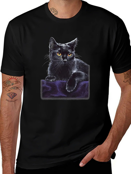 Black Cat Graphic T-Shirt - Soft & Stylish